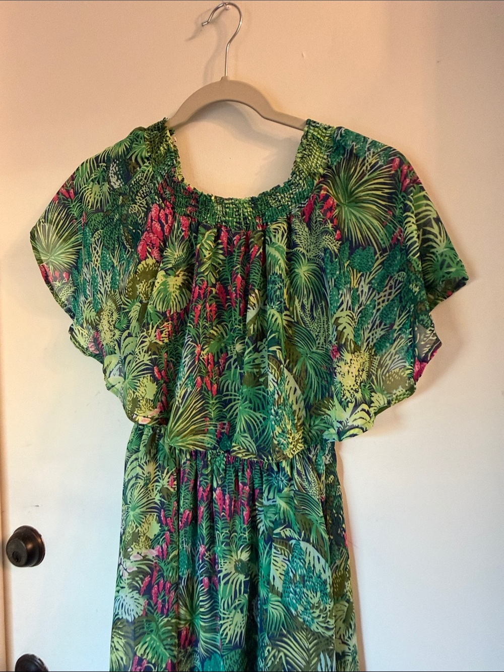 Show Me Your Mumu Hacienda Maxi Dress in Rainforest Cafe Print XS - Picture 3 of 5